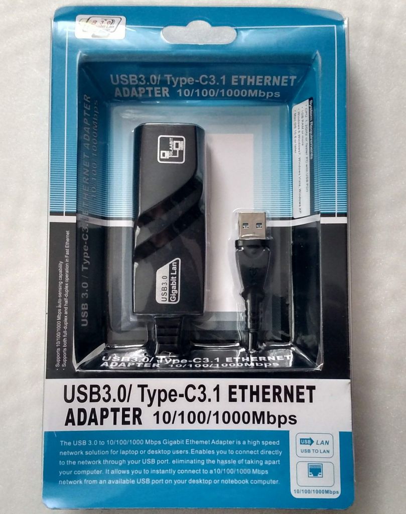 USB 3.0 / 3.1 ETHERNET LAN / Гігабітна мережева                  (сетевая) карта 1Gbit - фото фото фото 1