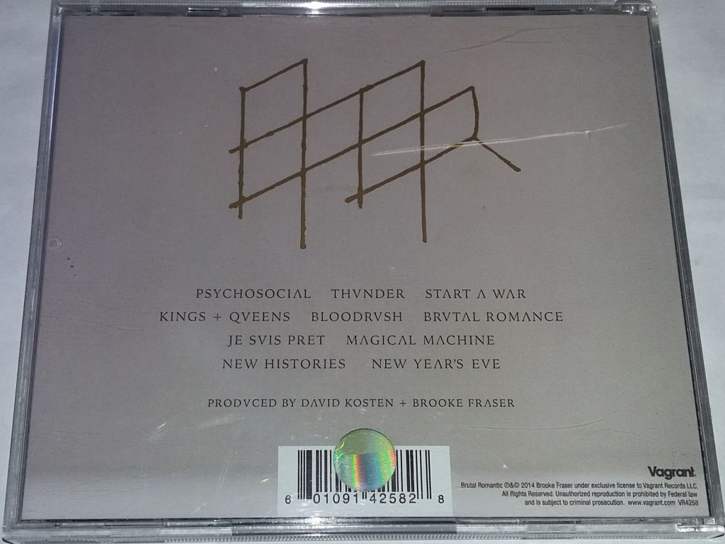 BROOKE FRASER Brvtal Romantic CD US - фото фото фото 2