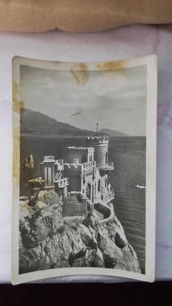 Открытка Крым Ялта Мисхор Ласточкино гнездо 1956 год - фото фото фото 0