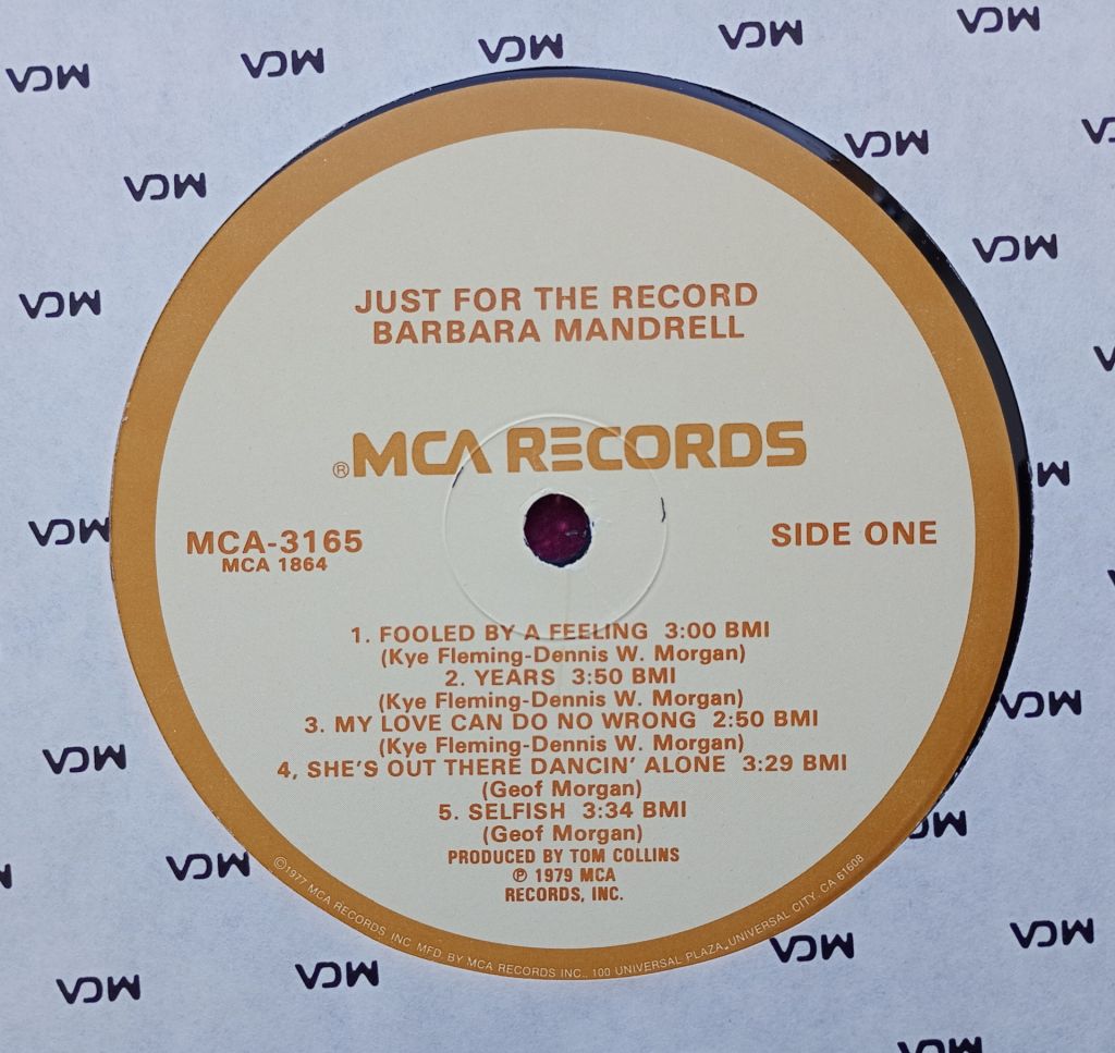 BARBARA MANDRELL Just For The Record LP EX - фото фото фото 2