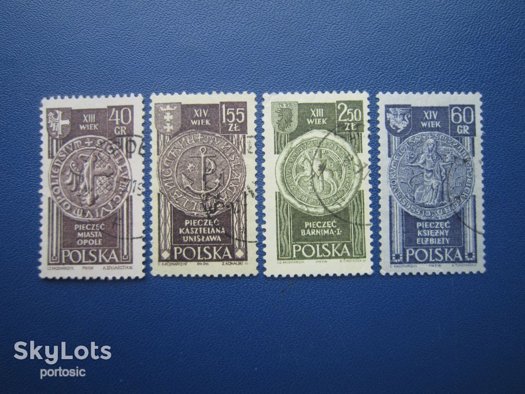 4 марки Польща 1961-1962 монети на марках гаш - фото фото фото 0