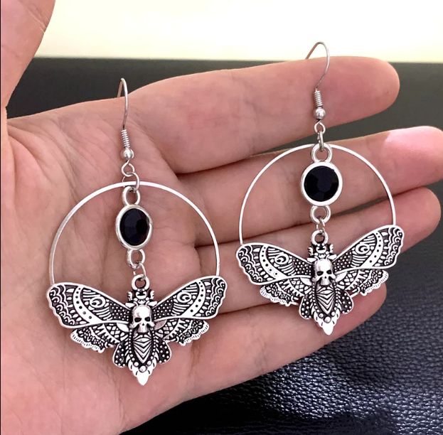 серьги бабочки в стиле панк рок - фото фото фото 0
