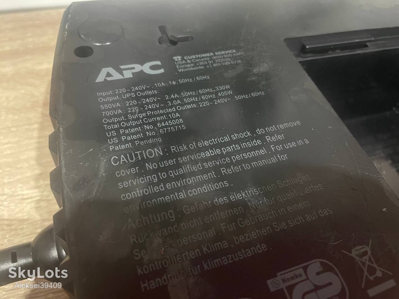 Джерело безперебійного живлення   (ИБП) APC Back-UPS ES 550VA / 330W   (BE550G-RS) - фото фото фото 3