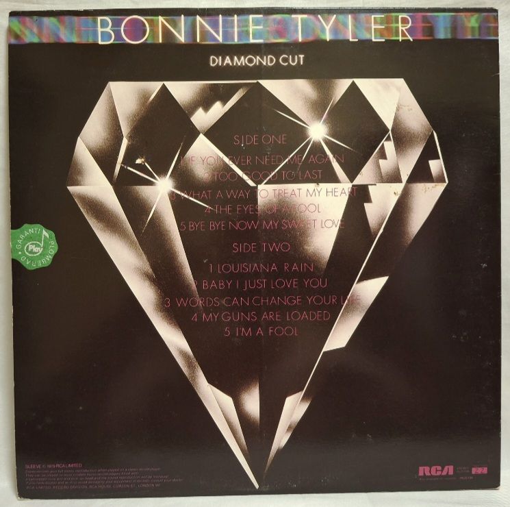 Bonnie Tyler - Diamond Cut - 1979.   (LP). 12. Vinyl. Пластинка. UK. - фото фото фото 2