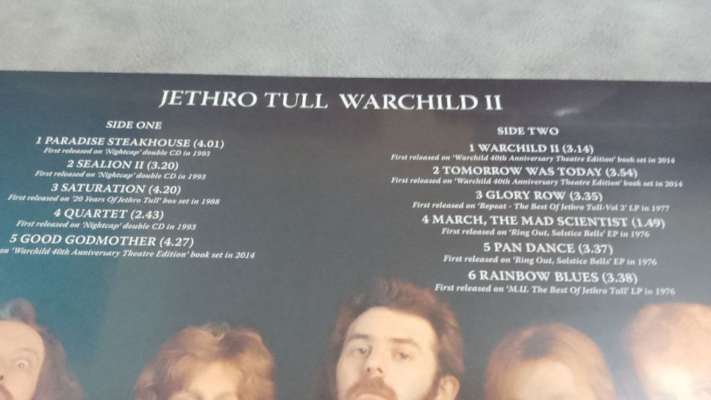 jethro tull - warchild ii. запечатанный фирменный винил - фото фото фото 3