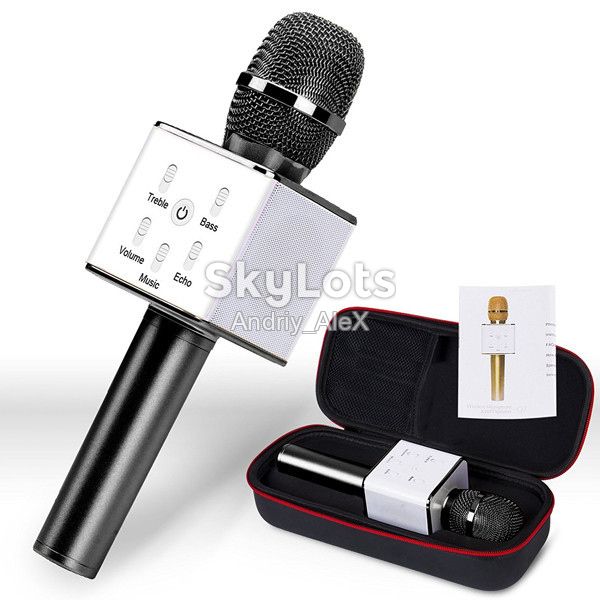 Bluetooth-мікрофон-караоке Wireless Microphone &amp; HiFi Speaker  (микрофон с чехлом) - фото фото фото 4