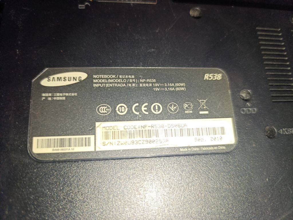 корпус для ноутбука samsung r538 - фото фото фото 6