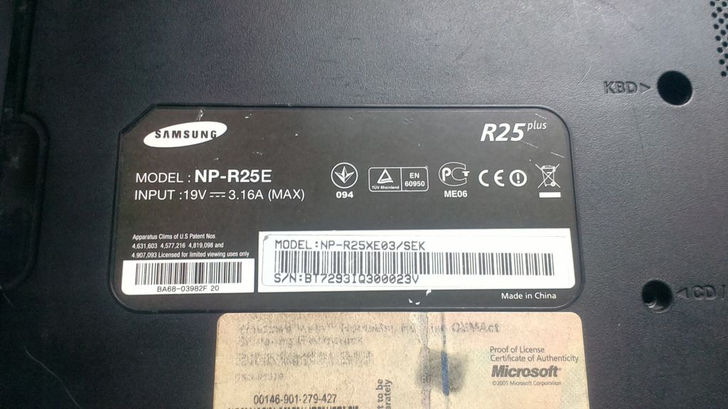 1806 - Корпус   (корито) ноутбука Samsung R25 - фото фото фото 2