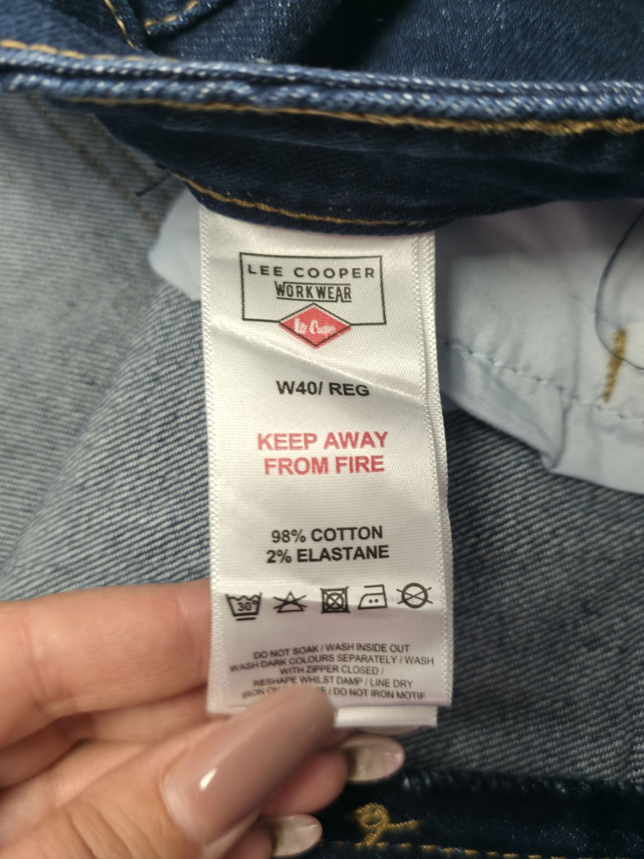 Робочі джинси Lee Cooper Workwear W40/L31 сині з кишенями - фото фото фото 6