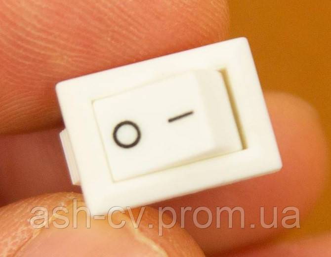 Вмикач, вимикач, кнопка, 250V, 3A, 10х15мм, біла, 1шт - фото фото фото 2