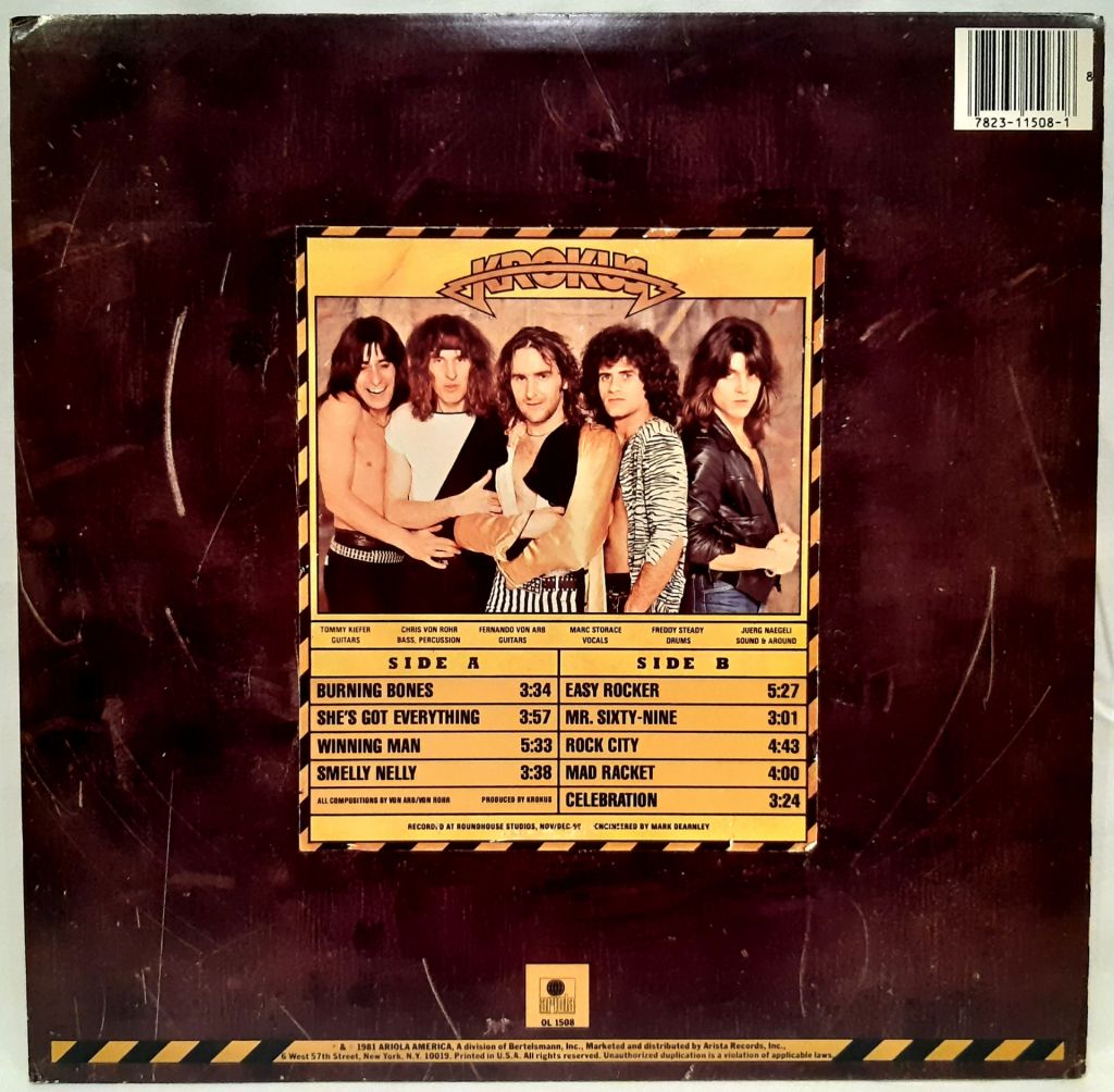 Krokus - Hardware - 1981.   (LP). 12. Vinyl. Пластинка. U.S.A. - фото фото фото 2