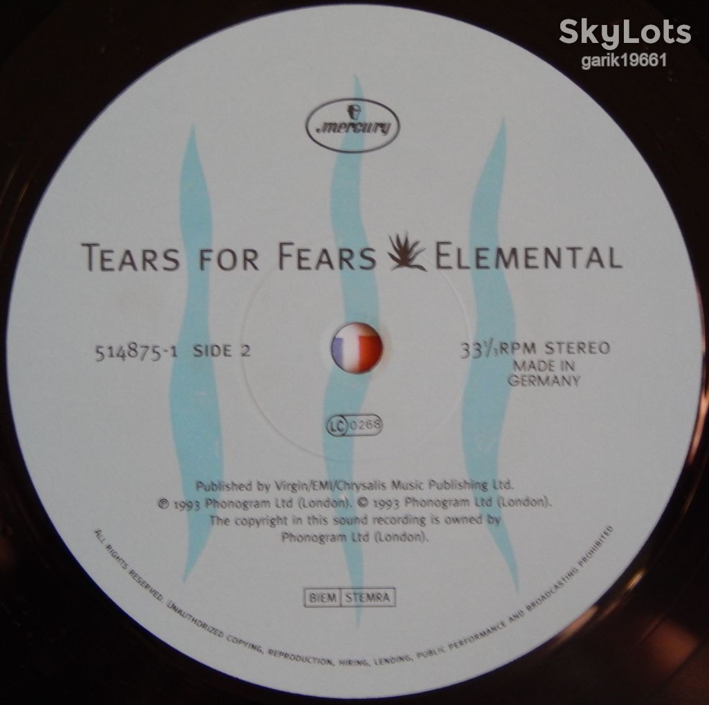 Tears For Fears – Elemental  (Mercury – 514875-1, Germany) inner sleeve NM-/EX+ - фото фото фото 4