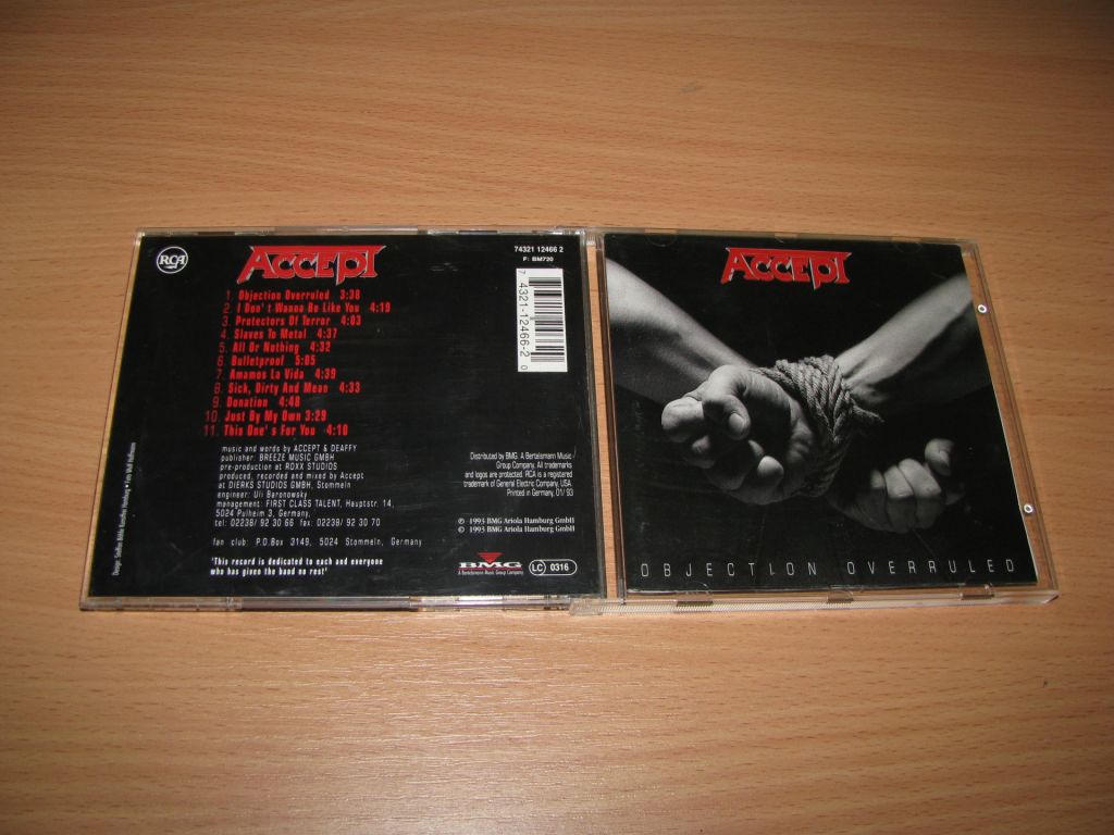 ACCEPT - Objection Overruled    (1st press,Germany) - фото фото фото 0