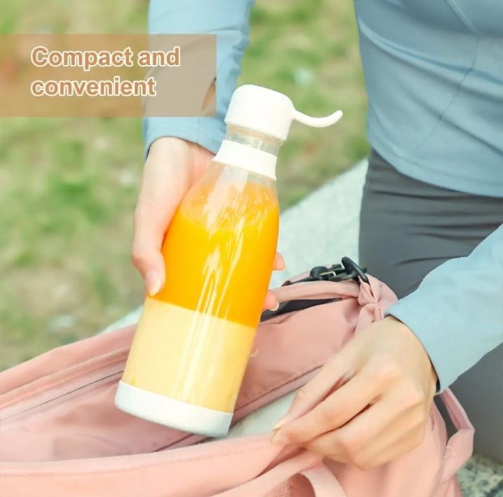 Акумуляторна портативна пляшка-блендер для приготування смузі Juicer YC-02 420 мл - фото фото фото 6