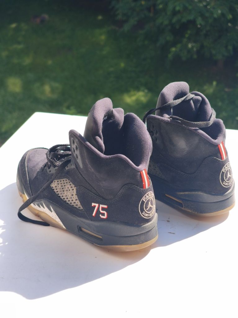 * Paris Saint-Germain x Air Jordan 5 Retro Black * Кросівки кроссовки - фото фото фото 11