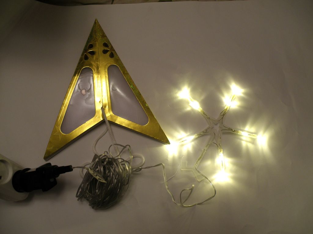 Велика різдвяна зірка з LED світлом для декору - фото фото фото 6