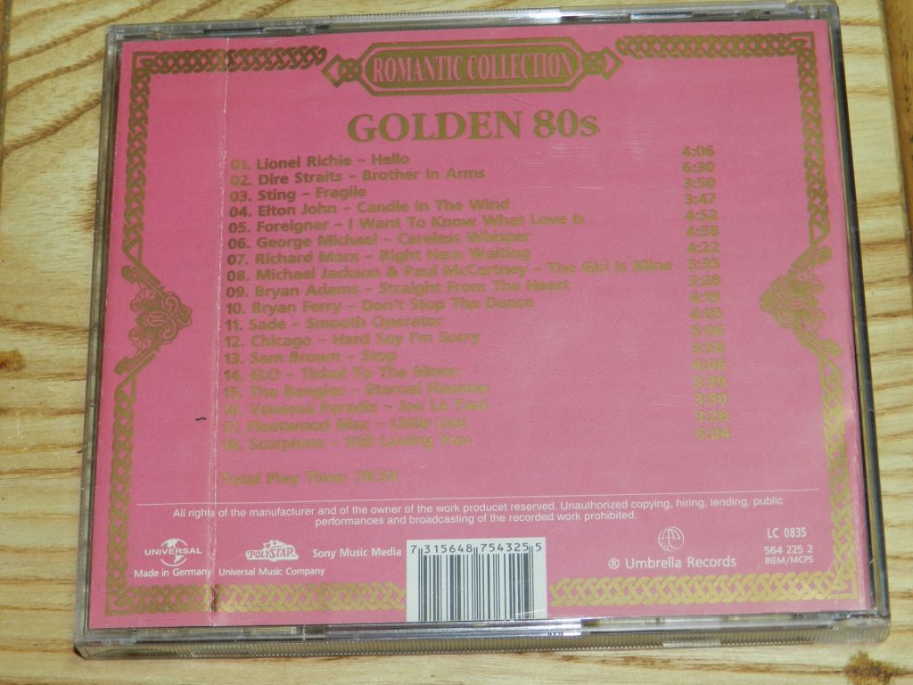 CD   Golden 80s - Romantic Collection - фото фото фото 3