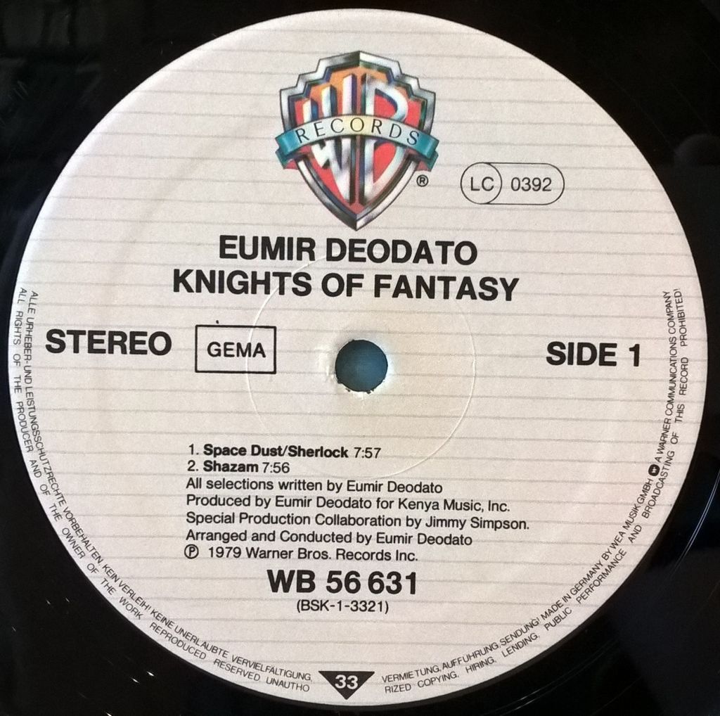 Deodato - Knights Of Fantasy - 1979.   (LP). 12. Vinyl. Пластинка. Germany - фото фото фото 3