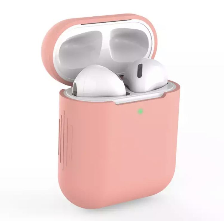 Чехол для наушников Apple Airpods 1 / 2 Персиковый - фото фото фото 0