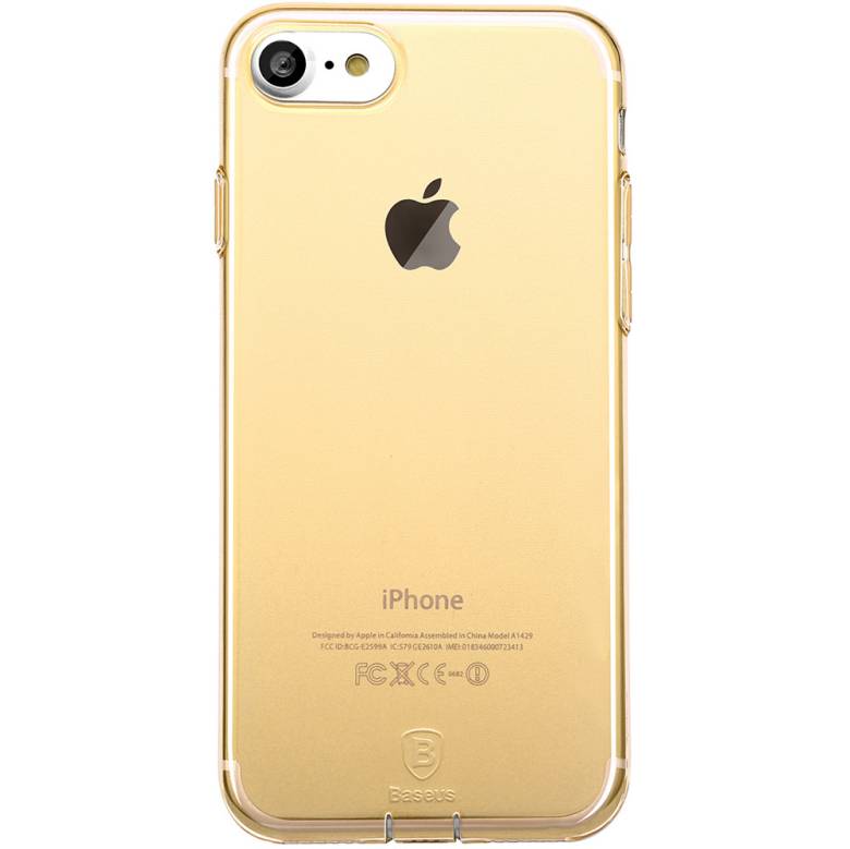 Чехол Baseus для iPhone SE 2020/8/7 Simple Pluggy Gold (ARAPIPH7-A0V) - фото фото фото 0