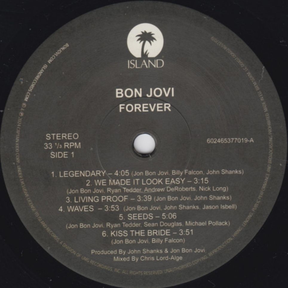 Bon Jovi - Forever - 2024.  (LP). 12. Vinyl. Пластинка. Europe. S/S. - фото фото фото 5