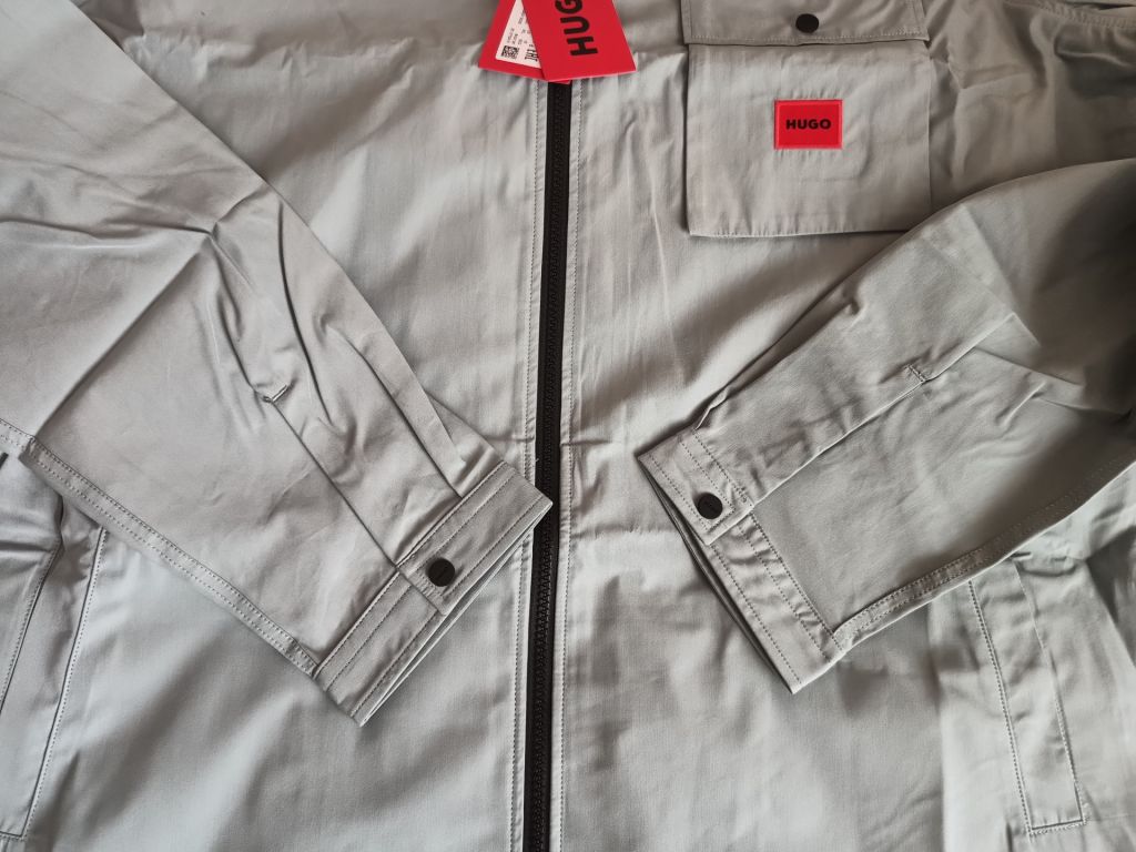 Вітровка Hugo Cotton Mix Canvas Zip Up Overshirt - фото фото фото 5
