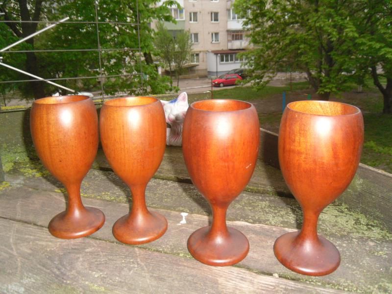 Бокалы для вина из дерева - фото фото фото 4