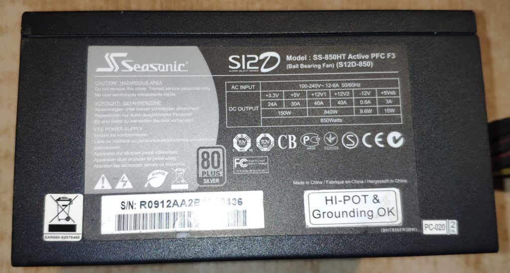 Блок живлення Seasonic SS-850HT-F3 850W - фото фото фото 0
