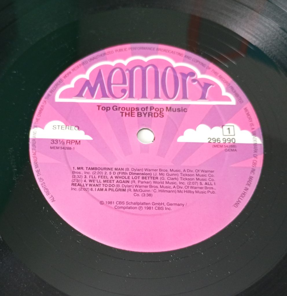 THE BYRDS Top Groups Of Pop Music LP  EX - фото фото фото 2