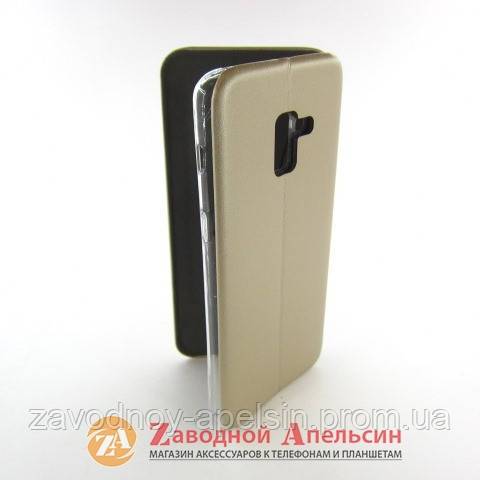 Чехол книжка Samsung A8 Plus A730 Aspor Case gold - фото фото фото 1