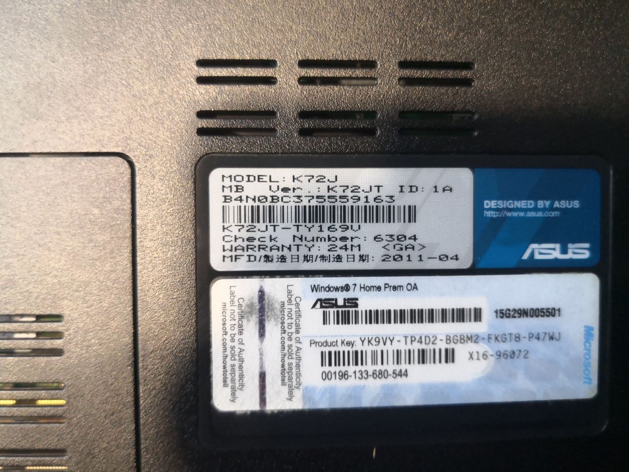 Ноутбук ASUS K72J   (54) - фото фото фото 5
