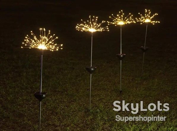 Фонарь садовый Фейерверк на солнечной батарее 90 led HA-38 - фото фото фото 6