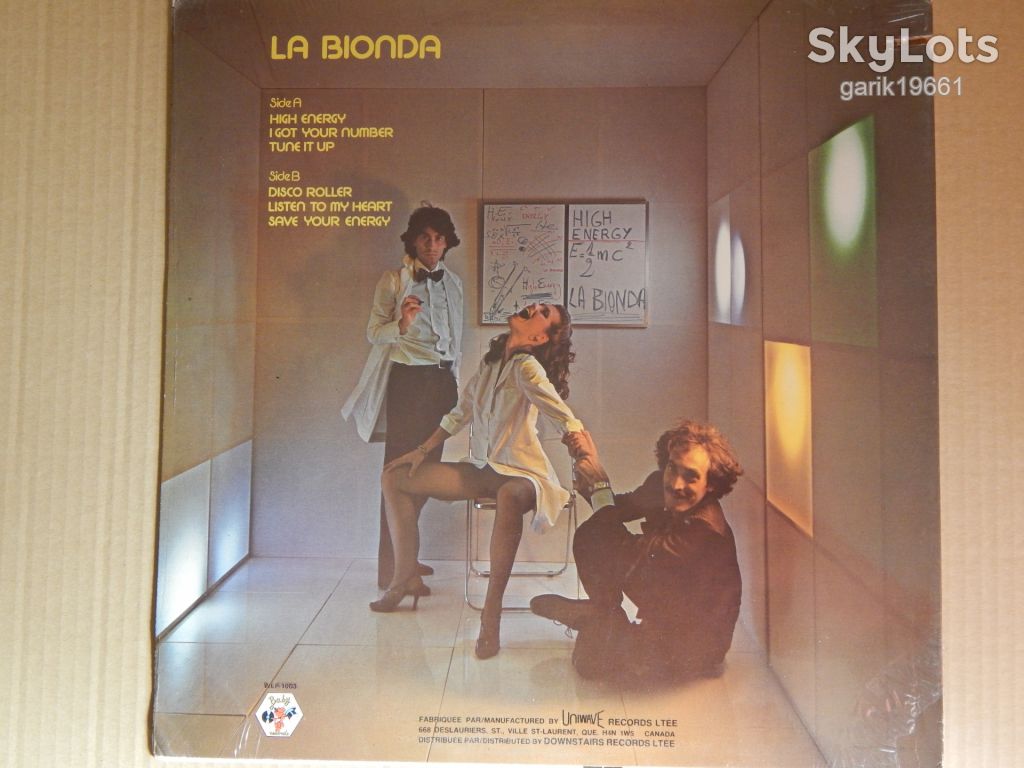 La Bionda – High Energy  (Uniwave – WLP 1003, Canada) EX+/NM- - фото фото фото 1