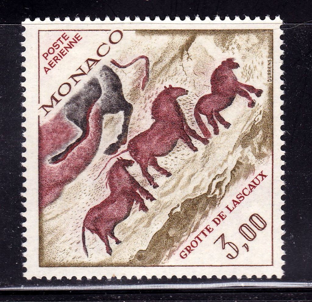 Фауна . Монако 1970 г  MNH - наскальные рисунки - пещеры Ласко - фото фото фото 0