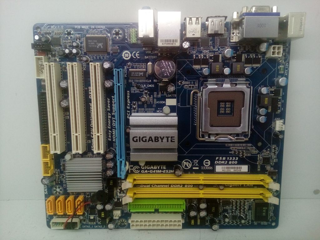 Материнська плата GIGABYTE GA-G41M-ES2H Socket LGA775MicroATX 2x DDR2 - фото фото фото 0