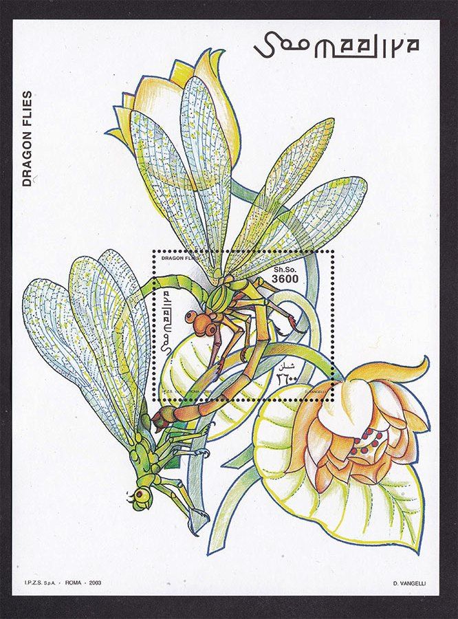 Фауна .  Сомали 2003 г  MNH  - блок - стрекозы - флора - фото фото фото 0