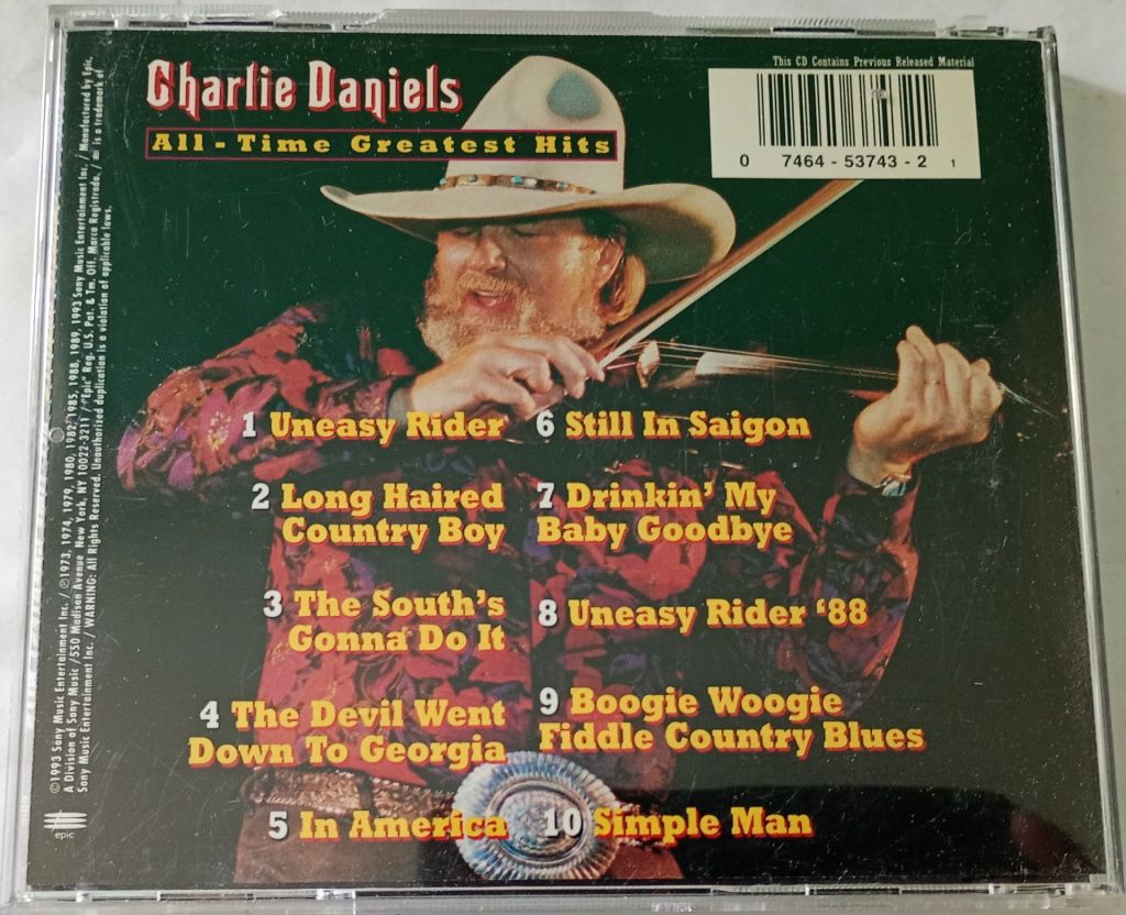 CHARLIE DANIELS All-Time Greatest Hits CD US - фото фото фото 2