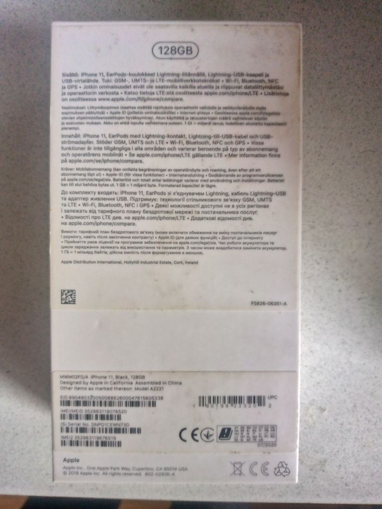 Коробка Iphone 11 Black 128GB - фото фото фото 1