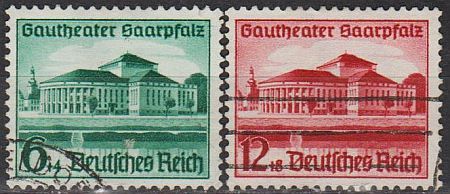 1938 - Рейх - Театр Саар Mi.673-74 _6.0 € _гаш - фото фото фото 0