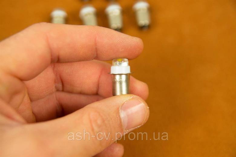 Лампочка, для ліхтарика, 4.5V, 0.5W, LED, P13.5, P13.5S, PR2 - фото фото фото 6