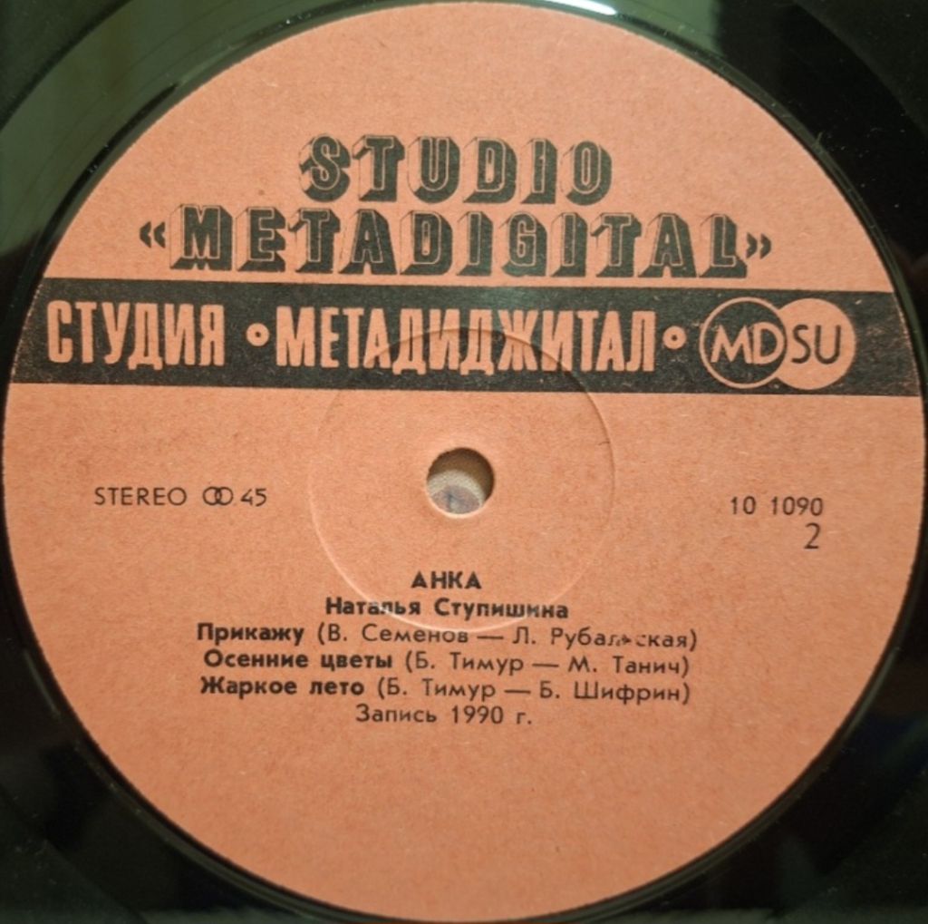 Наталья Ступишина / Анка - Анка - 1990.  (EP). 12. Vinyl. Пластинка. Rare. - фото фото фото 3