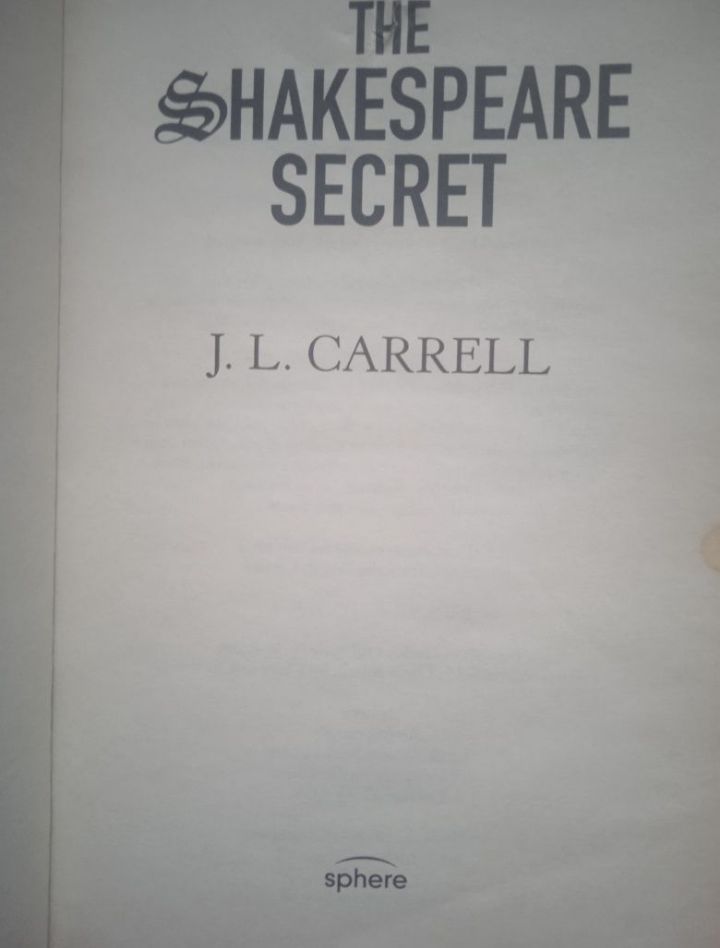 Shakespeare Secret The J L Carrell English на Английском книга - фото фото фото 1