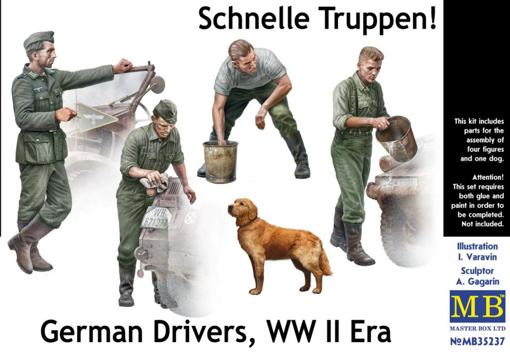 Master Box 35237 - Schnelle Truppen. Германские водители, 2МВ, 1/35 - фото фото фото 0
