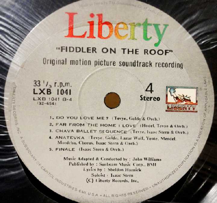 John Williams-Isaac Stern Fiddler On The Roof  2 lp - фото фото фото 6