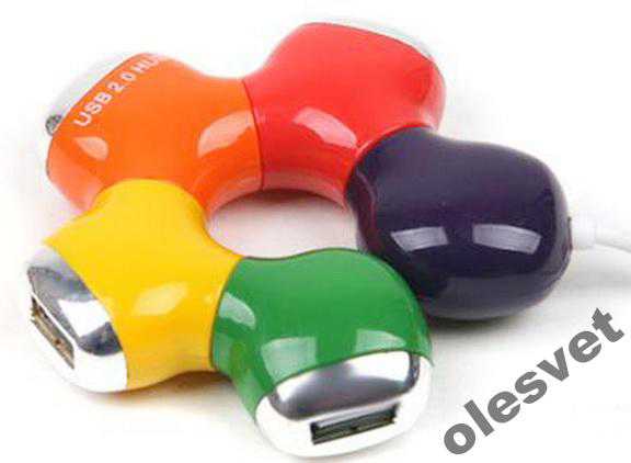 USB HUB 4 port  разветвитель ЦВЕТОЧЕК - ЗМЕЙКА - фото фото фото 0