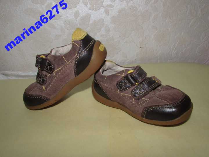 Кроссовки 100%нат кожа~Clarks FIRST SHOES~12см 19р - фото фото фото 6