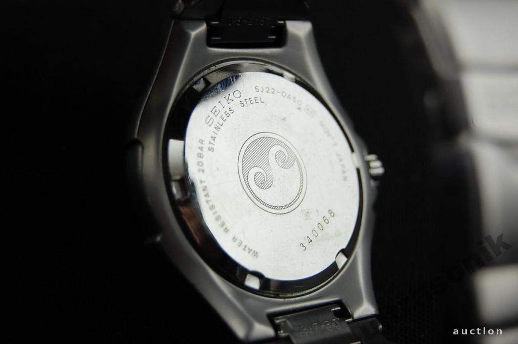 Годинник SEIKO Kinetic AutoRelay дата 200м черный. оригинал Japan Вживане - фото фото фото 2
