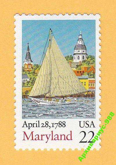 КОРАБЛИ США История ФЛОТ Море ПАРУСНИК Лот1 MNH** - фото фото фото 0