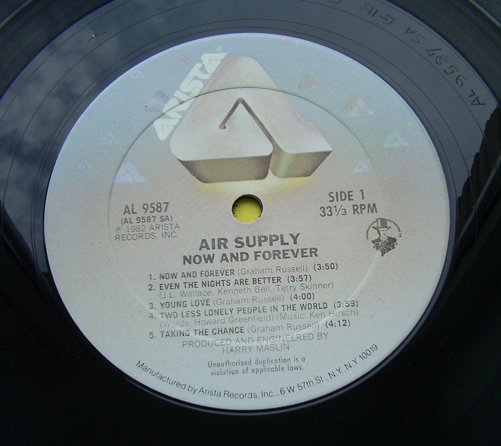 AIR SUPPLY Now And Forever LP EX   (+)/VG- - фото фото фото 2