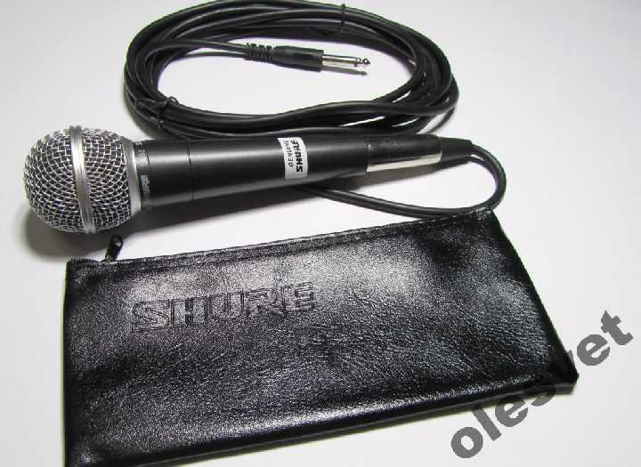 ДИНАМИЧЕСКИЙ МИКРОФОН SHURE SM58 шнур 3м. А класс - фото фото фото 4